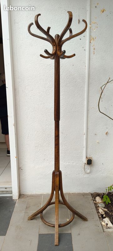 Porte manteau Baumann en bois courbé-vintage-fabrication française (image 1)