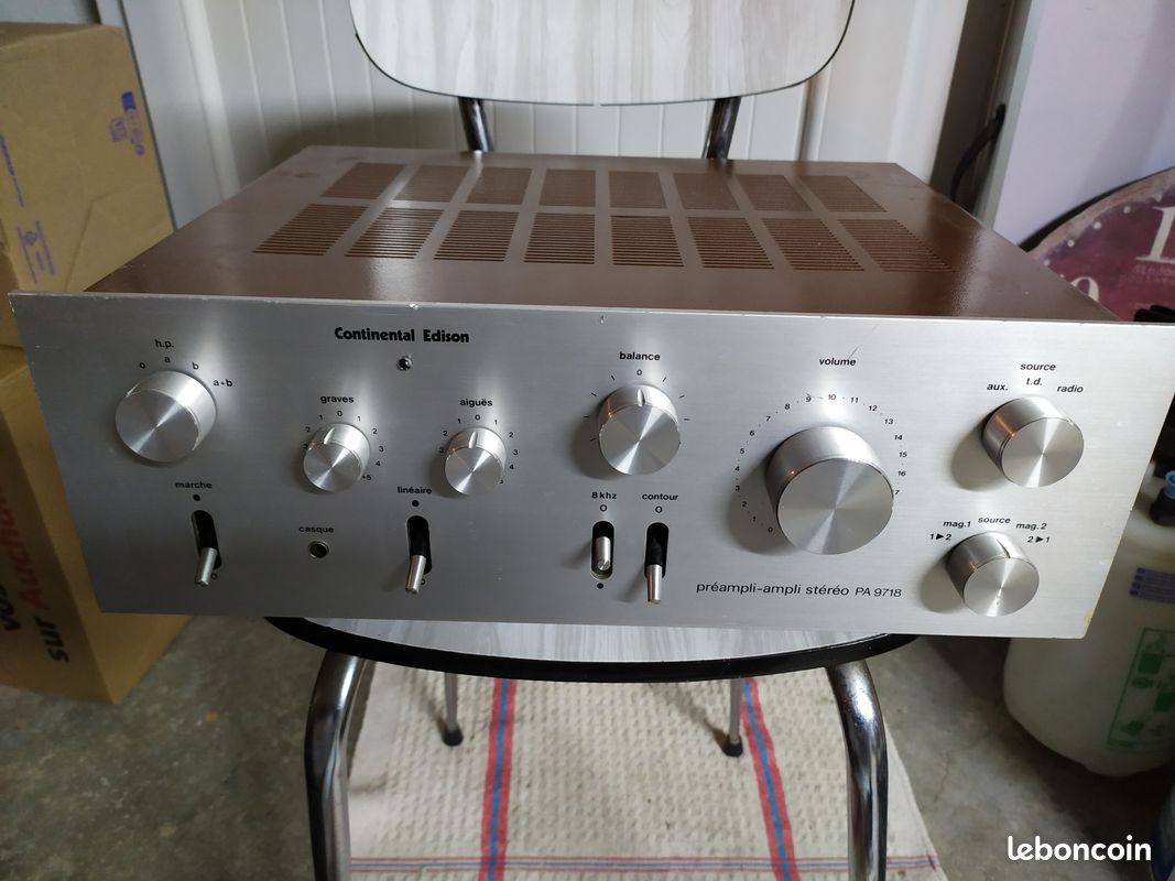 Amplificateur Stéréo Continental Edison PA 9718 - Vintage - Pour Réparation