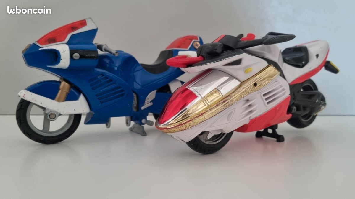 Moto Power Rangers Time Force Bandai 2000 / Blue Rangers moto Power Rangers 1999 (image 2)