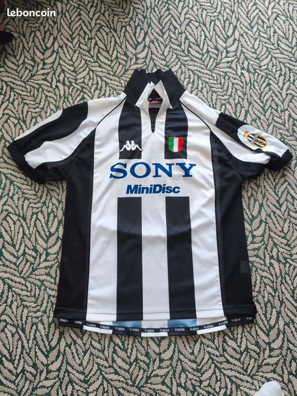 Maillot De Football Juventus Zidane 1998 - Taille XL, 3ème Maillot Bleu, Avec COA