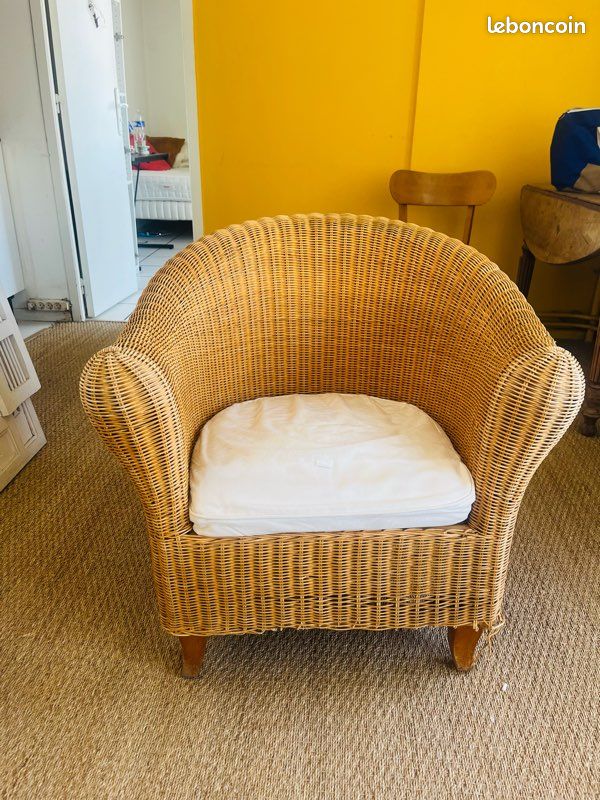 Fauteuil en osier