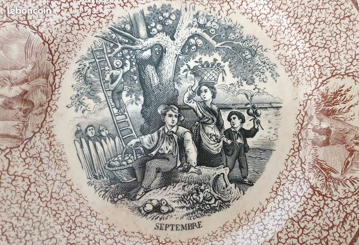 Assiette ancienne modèle septembre (image 3)
