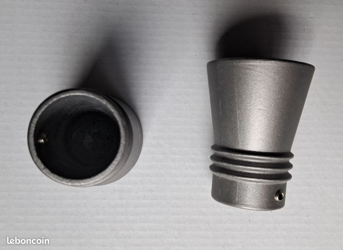 Lot De 2 Embouts INSPIRE, Noir Brut, Pour Tringle à Rideau Diam.20 Mm | Leroy Merlin