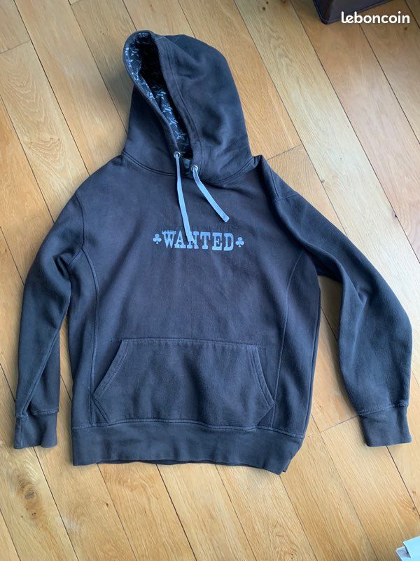 Sweat à capuche marron foncé BZH taille M (image 4)