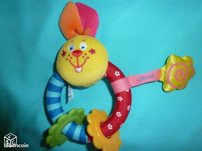 Hochet lapin chicco coloré - Jouet 1premier âge (image 1)