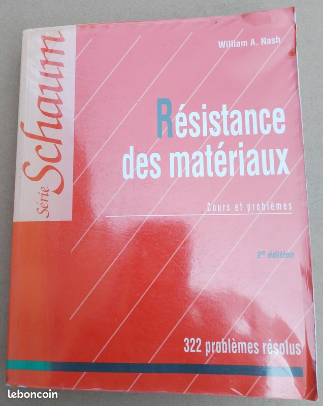 RÉSISTANCE DES MATÉRIAUX - William A Nash - 2 ème édition (image 1)
