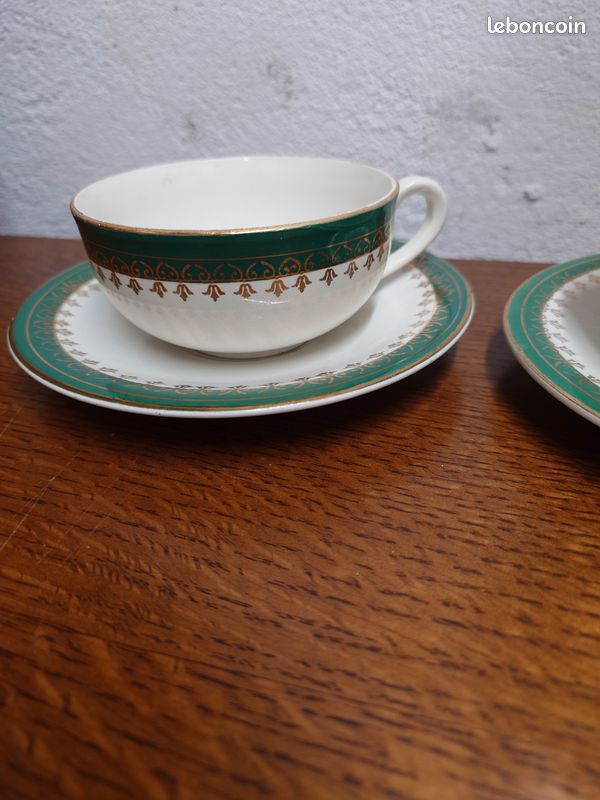 Tasses et soucoupes Sarreguemines France Emery (image 3)