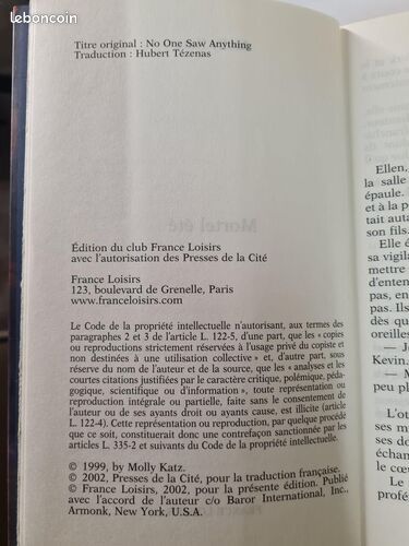 [Livre] Mortel été - Bon état (image 3)