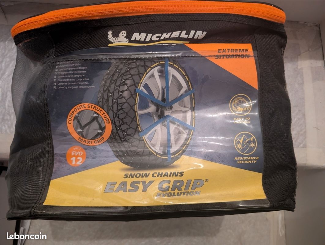 Chaînes à Neige Composite Michelin EVO 12 - Pour Pneus 18 Pouces, Comme Neuves
