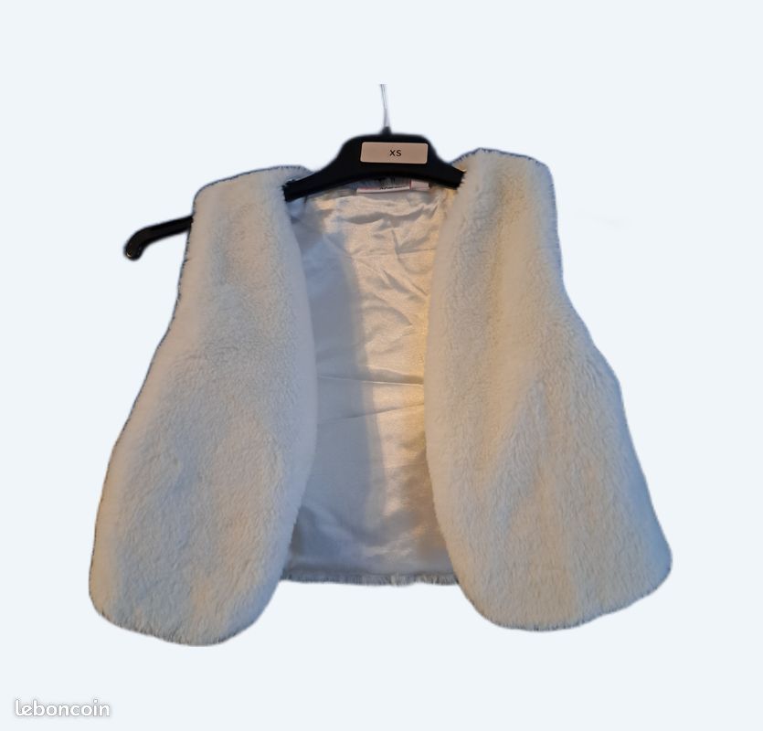 Gilet de berger fille fausse fourrure (image 1)