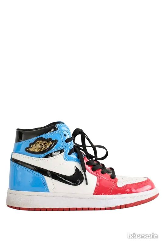 Baskets en cuir verni bleues - Nike (image 1)