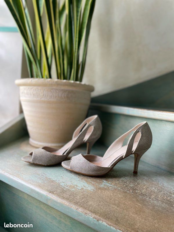 Eram Escarpin Couleur Cuivre Escarpins Ouverts Chic Dorées