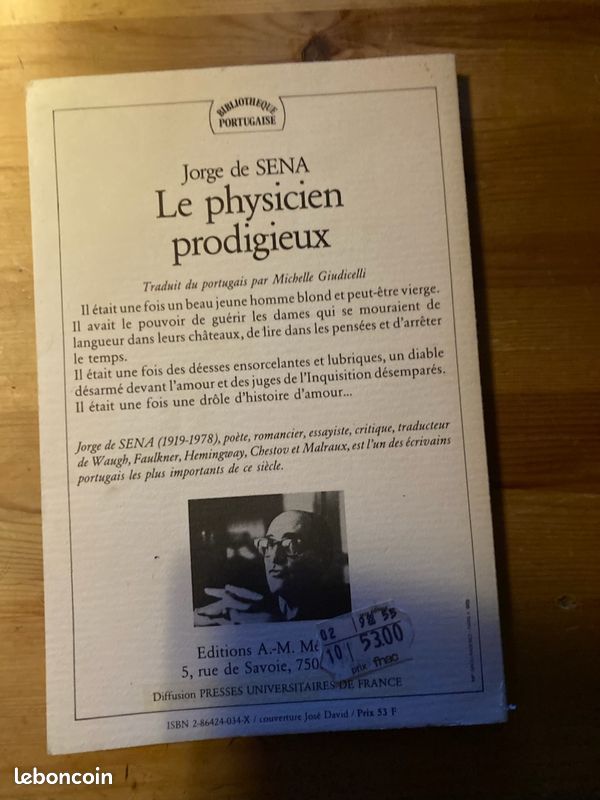 Le physicien prodigieux Jorge de sena métailié très bon état (image 2)