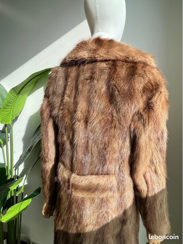 Manteau En Vrai Vison Hudson - Fourrure Naturelle, Doublure Soie, Taille Unique, Neuf Sans étiquettes