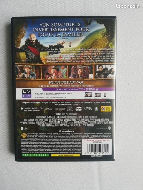 DVD du film PAN avec Hugh Jackman (image 4)