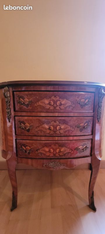 Commode et Table de Chevet Louis XV (image 5)