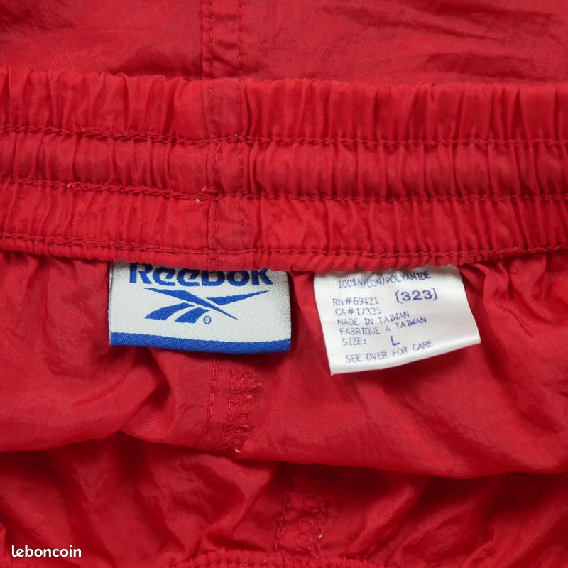 Reebok Short de bain Vintage Y2K Homme Taille XS Rouge #QWE1580 (image 7)