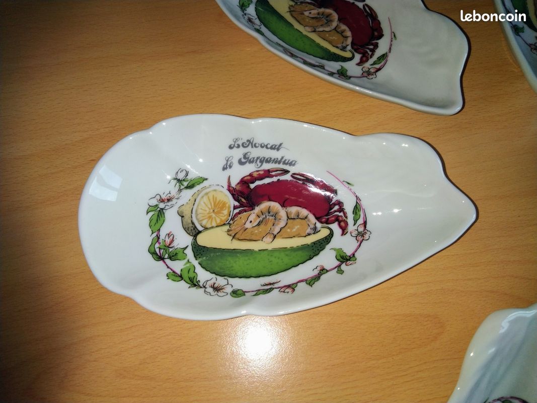 6 COUPELLES À avocat en porcelaine Ph. Deshoulières Modèle California EUR 30,00 - FR
