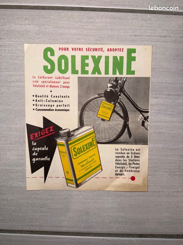 Publicité VéloSolex / Solexine – Conseils de sécurité – Années 50 – Affiche vintage originale (image 1)