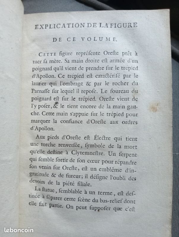 Ed. 1787, Théâtre des grecs - P. Brumoy - tome 8 et tome 9, chez Cussac Libraire (image 10)