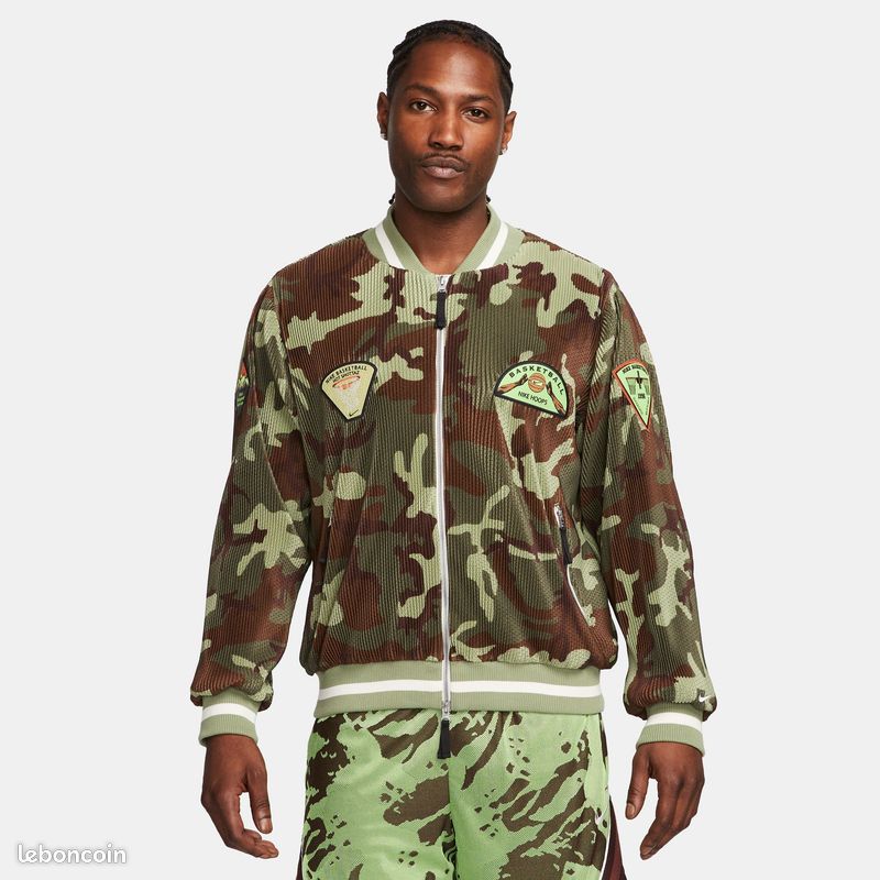 NIKE Veste de sport Dri-FIT basket-ball marron et vert