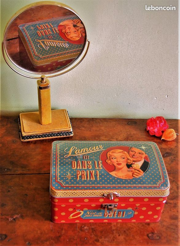 Boîte à bijoux illustrations 50's "L'amour est dans le prix"*AGM (image 1)