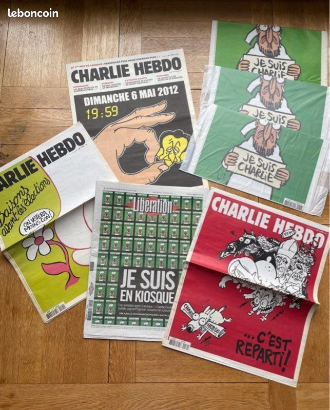 ✅ lot Charlie Hebdo -JE SUIS CHARLIE- 🥲 (image 1)
