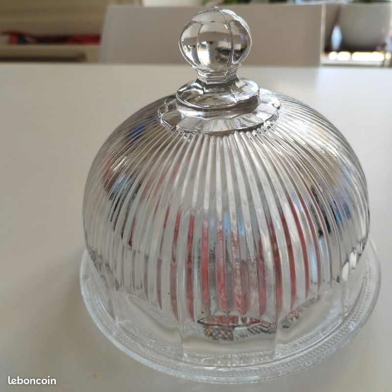 Cloche En Verre Torsadé Bullé Vintage - Déco De Table Pour Fromage Ou Gâteaux - Fabriquée En France