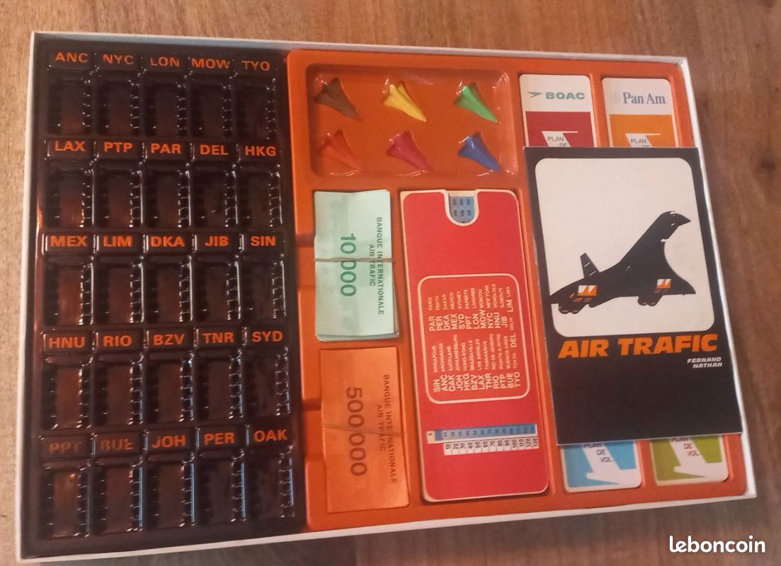Jeu De Société Air Traffic ✈️ Nathan Air France – 1974 – Occasion
