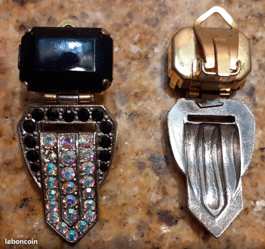 Parure Vintage Années 80 - Collier Et Boucles D'oreilles En Verre Fondu, Occasion