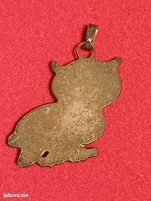 Boîte à Bijoux Hibou/Chouette – Métal Émaillé, Ailes Déployées, Très Bon État Occasion