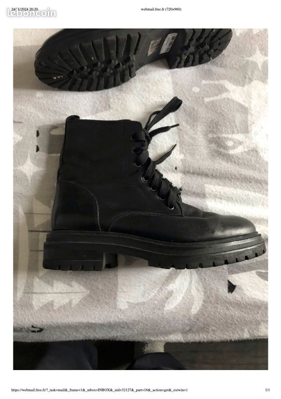 Bottines noires femmes en cuir Minelli Chaussures - Main Image