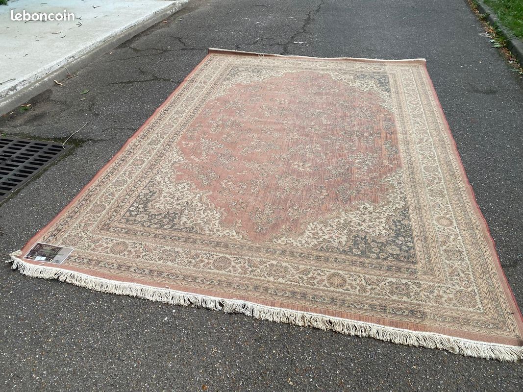 Grand tapis persan bordeaux en laine Khorassan 250x350cm (image 3)