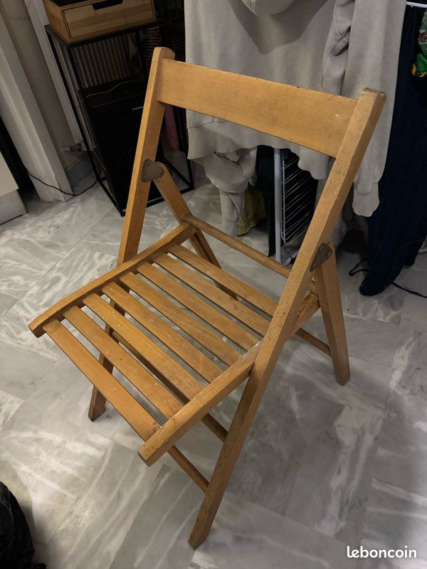 2 Chaise pliante en bois (image 1)