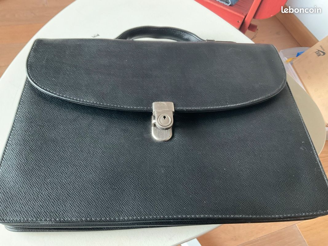 Malette cuir noir homme (image 1)