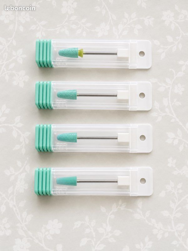 Lot de 4 embouts céramique pour ponceuse à ongles – Neufs – Différentes tailles (image 1)