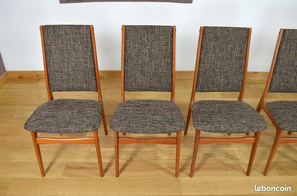 Série de 6 Chaises Danoise de Schionning & Elgaard pour Randers Mobelfabrik Vintage 1960 (image 5)