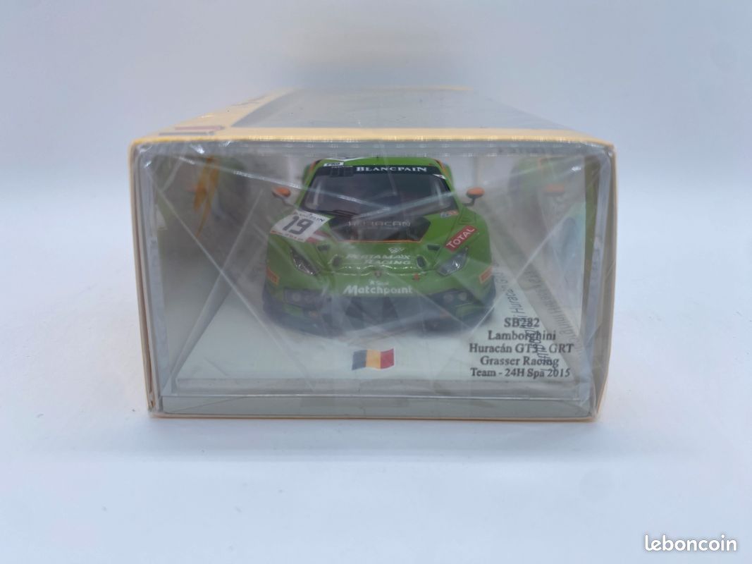 Voiture Miniature Lamborghini Huracan GT3 #19 - 24H De Spa 2015 - échelle 1:43 Spark Limitée