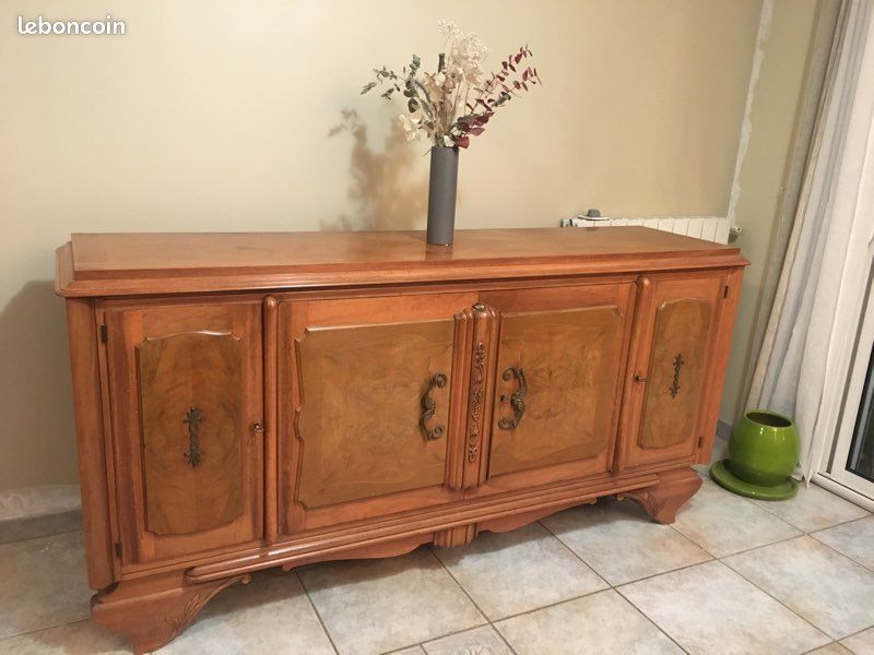 Buffet bois massif + chaises (image 1)