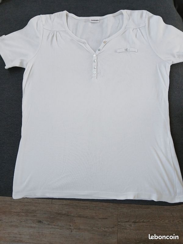 T-shirt blanc 38/40 Damart (image 2)