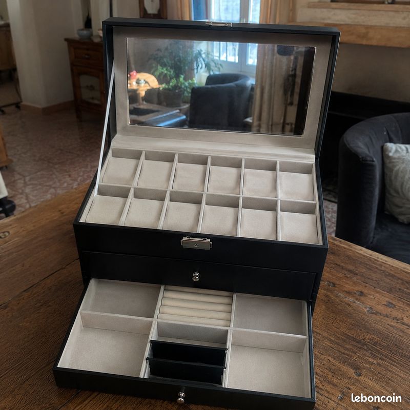 Boîte de rangement montres, lunettes et bijoux (image 1)