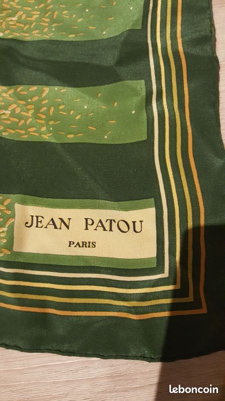 Carré En Soie Jean Patou - Bleu, Neuf Sans étiquette, Accessoire Luxe Femme