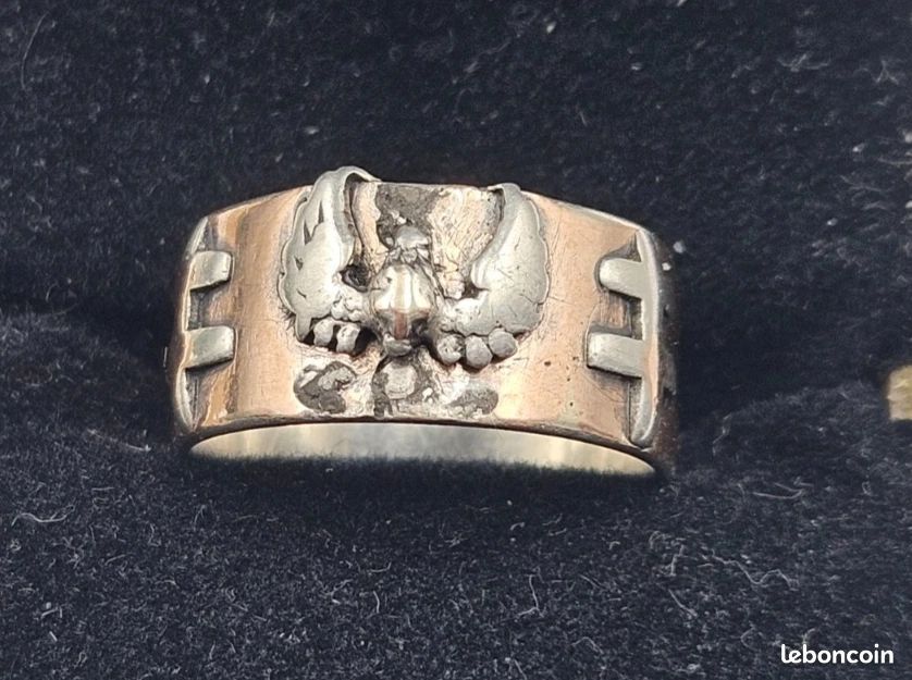 Bague Ancienne Argent Massif 925 - Jonc Alliance Dôme Avec Croix - Taille 60