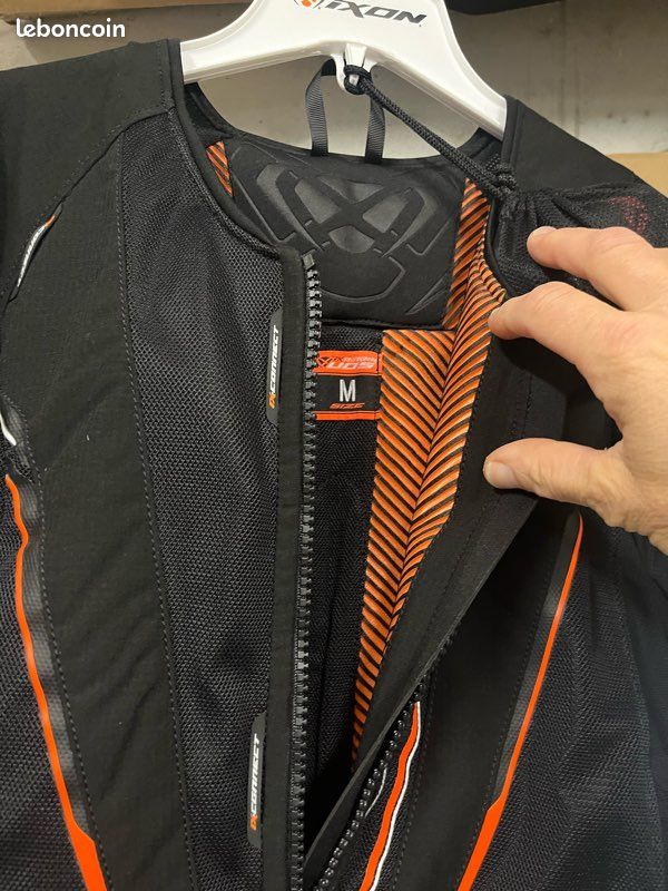 IXON Gilet IX-Aurbag U05 Noir/Orange taille M (image 2)