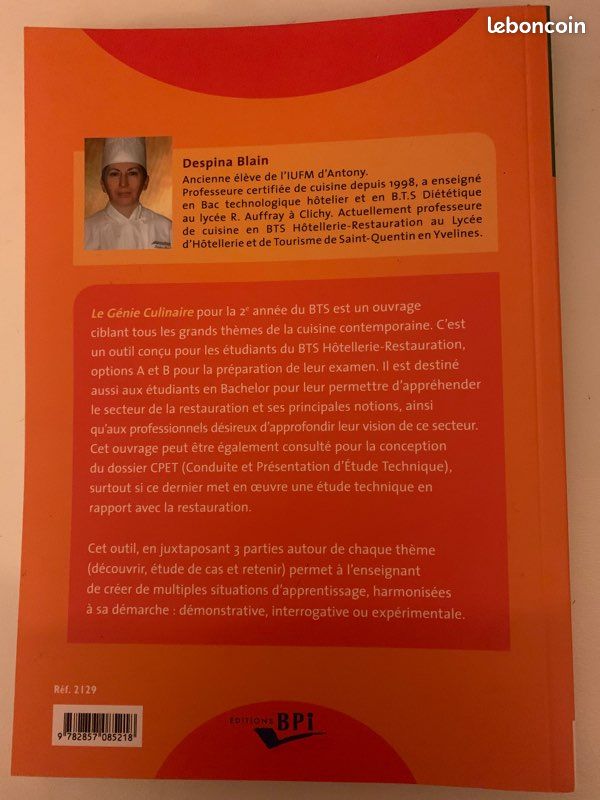 Livre BTS diététique / le génie culinaire (image 2)