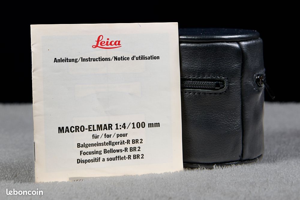 RARE LEICA R soufflet BR2 Ref 16880 + 100mm f/4 Macro-Elmar-R Ref 11270 (avec protection panne 3 mois) (image 6)