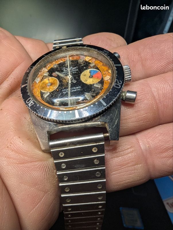 Mouvement Chronographe Vintage Landeron Pour Montre - Vendu Pour Pièces Ou Restauration, état 'as-is'
