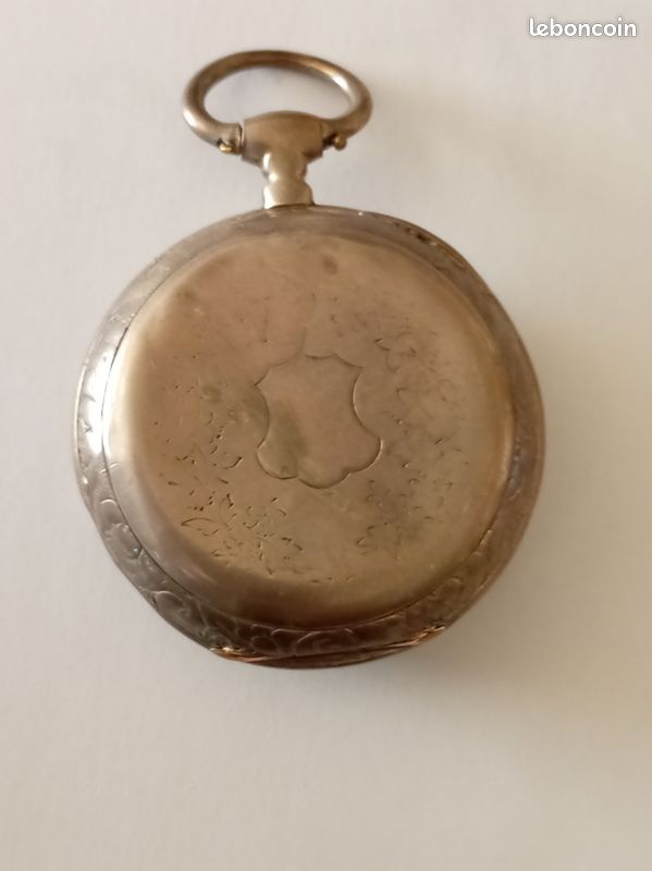 Montre à gousset complète avec sa clé à faire réviser (image 2)