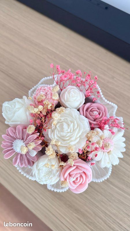 Bouquet de fleurs bougies (image 3)