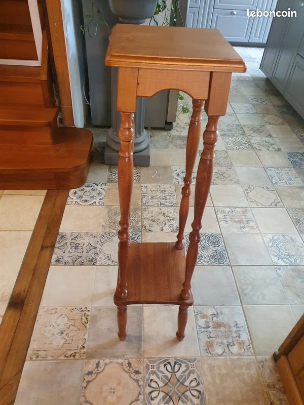 Console sellette en bois vintage cuivre baroque chic (image 4)